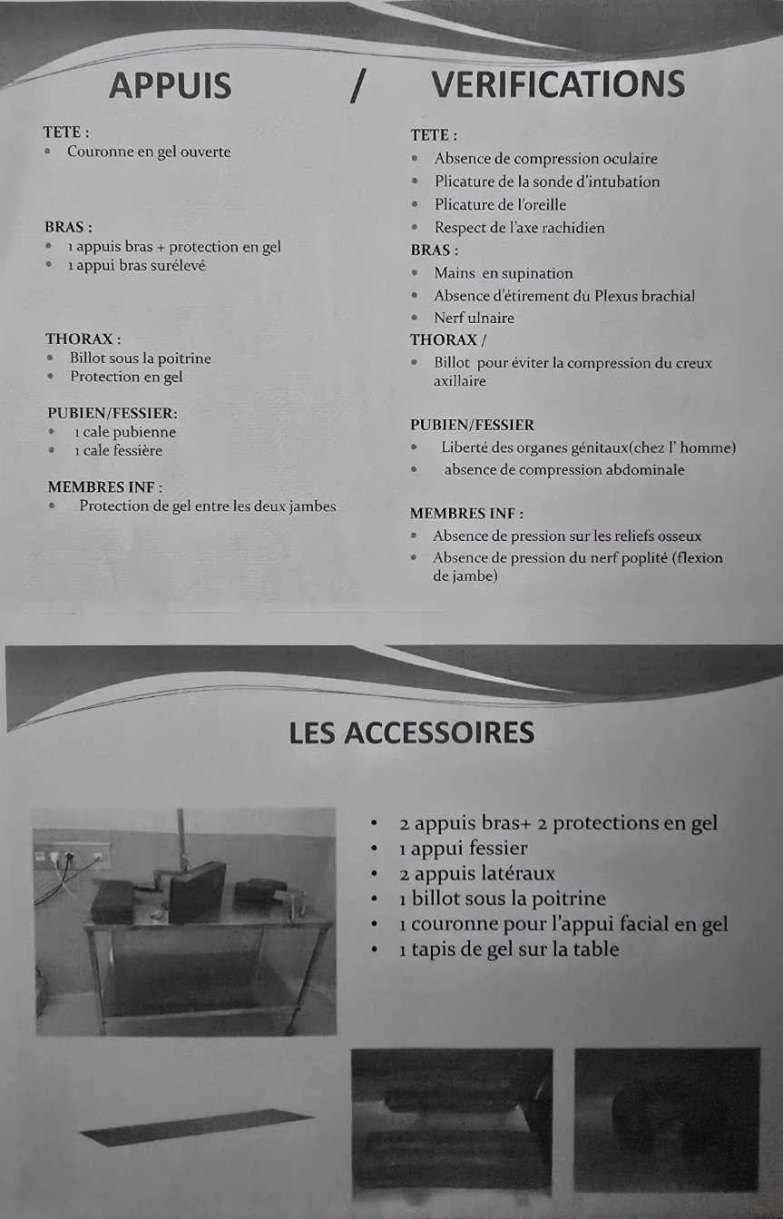 Décubitus latéral : appuis, vérifications et accessoires