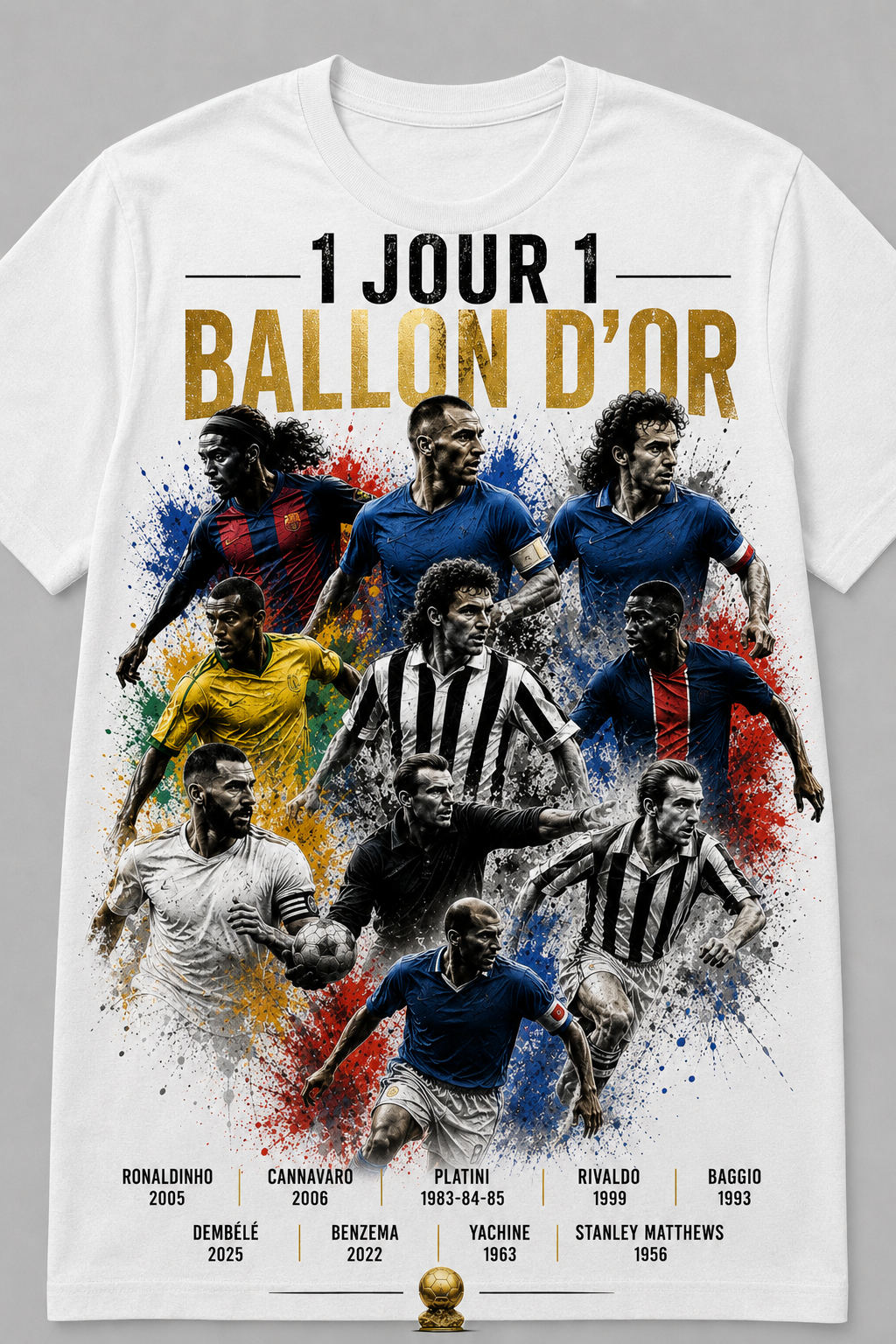 T-shirt iconique 1 Jour 1 Ballon d'Or